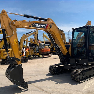 Mini-excavatrice sur chenilles d'occasion SY55U de marque chinoise, 5,5 tonnes, certifiée EPA CE, modèle 2025, machine neuve en stock - Product Image 1