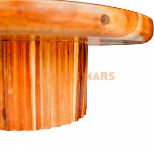 แท่นวางเค้กไม้ไผ่อะคาเซียเครื่องครัวไม้มะม่วงสีธรรมชาติพร้อมรูปทรงการตกแต่งเค้กของหวานสไตล์บ้านไร่ - Product Image 1