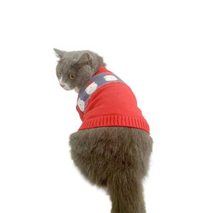Handgewebter Weihnachtsmann-Halloween-Haustierpullover für Katzen, strapazierfähig, umweltfreundlich, Polyester, bequem, für den Außenbereich, Herbst/Winter - Product Image 4
