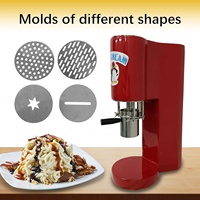 Mini machine à tourbillon de crème glacée molle de spaghetti d'acier inoxydable pour créer diverses nouilles de gelato formées