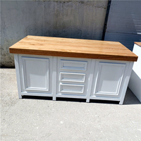 Comptoir de réception de mariage pliable en bois massif blanc, style hôtel moderne de luxe, table d'entrée, bureau d'accueil