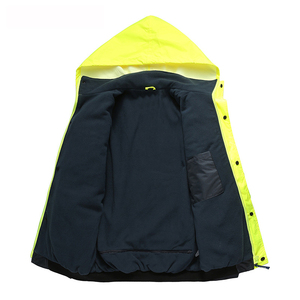 Veste réfléchissante multifonctionnelle imperméable 300D Oxford 200g Polar Fleece Riding Clothes Warm Reflective Flight Jacket - Product Image 4