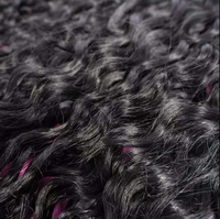 Tissage de Cheveux Synthétiques en Gros Couleur Noire Fibre Résistante à la Chaleur Onde Ondulée 260g Paquet Extensions de Cheveux 30 Pouces