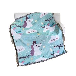 Coperta Jacquard Geometrica Personalizzata, Resistente ed Ecologica, per Tutte le Stagioni, con Nappe, Portatile per Viaggi, Hotel e Uso Domestico - Product Image 3