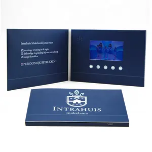 New promotion items customized printing invitation greeting card for marketing gift 5 inch business card video brochure