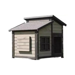 Perrera grande de madera para perros, casa impermeable para exteriores - Product Image 2