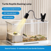 Lampe chauffante UVA UVB pour reptiles, à fixation par pince, lumière solaire à spectre complet pour tortue, lézard, gecko, calcium