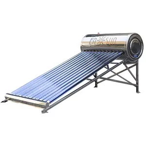 evacuated tube solar collector heat pipe vacuum 150l zero pressurized ensun solar water heaters