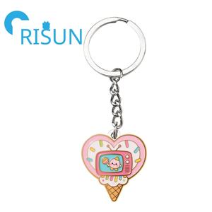 Gantungan kunci Enamel TV logam kustom pabrik gantungan kunci Aksesori gantungan kunci film Anime kartun kustom Aksesori gantungan kunci televisi lama Retro - Product Image 5