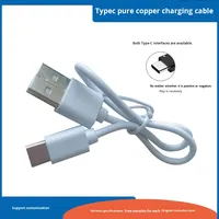 Câble de données de charge rapide USB vers Type-C 2A avec veste en PVC pour humidificateur compatible avec les téléphones portables et les appareils photo
