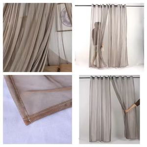 Rideaux en fibre d'argent translucide de protection contre les radiations, barrière protectrice contre les fréquences <span class=keywords><strong>radio</strong></span>, exposition aux CEM, 1 panneau blanc inclus - Product Image 3