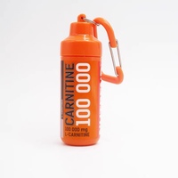 Ransel portabel 200ml 60g, gantungan kunci Protein bubuk wadah botol susu Mini bubuk makanan bantal botol penyimpanan dengan Carabiner