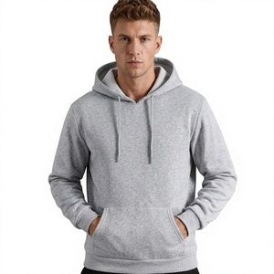 Sweat-shirt à capuche uni pour homme avec cordon de serrage, design tendance, en polyester/coton, avec poche, pour l'hiver, fabriqué au Bangladesh - Product Image 1