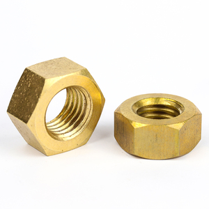 Paquete de 10 Tuercas Hexagonales de Latón M1.6 M2 M2.5 M3 M3.5 M4 M5 M6 M12 M14 M16 M18 M20, Rosca Métrica Estándar - Product Image 1