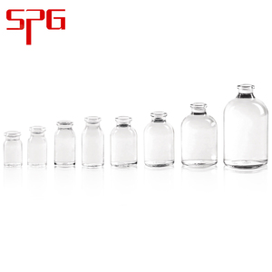 Flacons injectables moulés transparents de 20 ml <span class=keywords><strong>pour</strong></span> antibiotiques, finition anneau, ISO/CFDA, flacon en verre de 20 mm, flacon en verre - Product Image 2