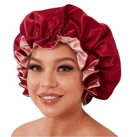 Bonnet extensible pour cheveux bouclés Bonnet en soie pour cheveux naturels Bonnets pour femmes noires