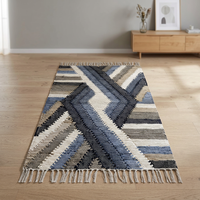 Best Quality Handwoven Cotton Rugs and Carpets for Living Area Bedroom Prayer Rugs with Custom Size and Design Options India