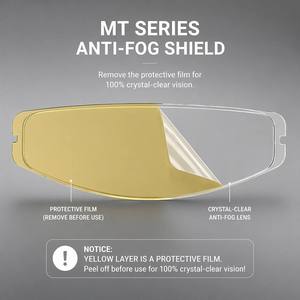 <span class=keywords><strong>Film</strong></span> anti-buée pour MT-V-28B V12 V14, insert anti-buée pour visière de casque de moto, autocollant anti-buée pour lentille de casque pour une vision claire - Product Image 4
