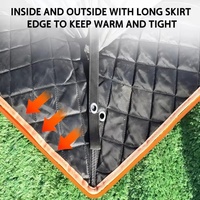 Tente de pêche sur glace pop-up hexagonale pour 6-8 personnes, une chambre, tissu Oxford 420D, triple couche, imperméable, résistante à la neige, installation rapide