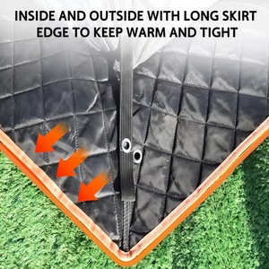 6-8 Person Ice Fishing Pop-Up Hexagon Shanty <strong>Tent</strong> One Bedroom 210D Oxford Cloth Triple-Layer Rainproof Snowproof Quick Setup - Product Image 6