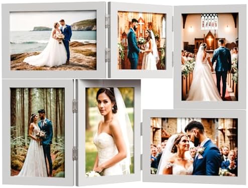 6 fori cornice foto bianca