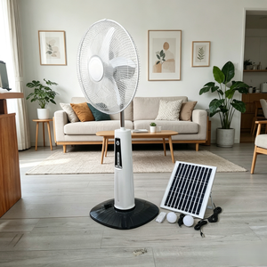<span class=keywords><strong>Ventilateur</strong></span> sur pied <span class=keywords><strong>solaire</strong></span> rechargeable de 18 pouces avec panneau, batterie au lithium, lumière LED, <span class=keywords><strong>ventilateur</strong></span> électrique pour la maison et la chambre - Product Image 1