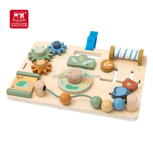 Tablero ocupado multifuncional Mosaico de madera Nuevo diseño Aprendizaje cognitivo temprano Rompecabezas educativo Juguete seguro para niños - Product Image 2