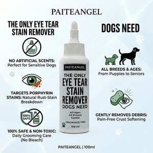 Removedor de Manchas de Lágrimas para Perros, 100 ml, Sin Fragancia, Limpiador Ocular Suave, Sin Blanqueador, Cuidado de Mascotas, Certificado GMP, OEM Personalizado - Product Image 1