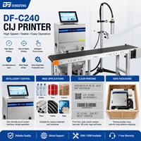 Impresora de Inyección de Tinta Continua DF-C240, Máquina de Codificación CIJ de Acero Inoxidable para Soluciones de Empaquetado Industrial