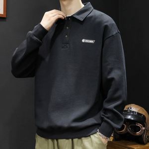เสื้อฮู้ดดี้แขนยาวบุขนแกะสำหรับผู้ชาย Maxfree รุ่นลำลอง สำหรับฤดูใบไม้ร่วง/ฤดูหนาว ทำจากโพลีเอสเตอร์ สีขาว ปกเสื้อแบบปกเชิ้ต - Product Image 4
