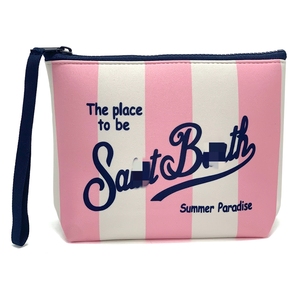Borsa Cosmetica in Neoprene a Righe con Cinturino da Polso <span class=keywords><strong>per</strong></span> Vacanze al Mare, Graziosa Pochette <span class=keywords><strong>per</strong></span> <span class=keywords><strong>Trucchi</strong></span> <span class=keywords><strong>per</strong></span> Ragazze, Uso Quotidiano - Product Image 4