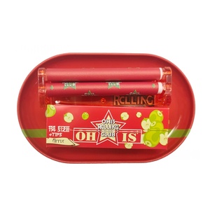 OHIS 3 in 1 Smoking Accessories <b>Kit</b> Metal <b>Rolling</b> Tray with <b>Rolling</b> Paper and Manual Cigarette Roller Machine Starter Set - Product Image 5