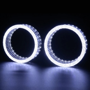 Sanvi 3-Inch I8 Round White Yellow LED Angel Eyes Auto <b>Light</b> Accessories for Camry Civic Headlight <b>Projector</b> Lens 12V Voltage - Product Image 3