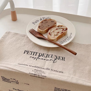 Solhui ins-plato de postre de cerámica con letras coreanas de París, vajilla creativa de comida para desayuno - Product Image 4