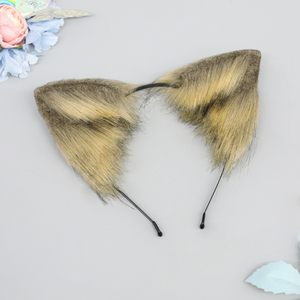 E0050 Bandeau à oreilles d'animaux moelleuses faites à la main - Accessoire pour cheveux réaliste avec oreilles de chat et de renard - Product Image 4