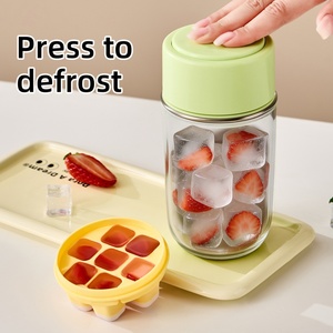 One Piece Stainless Steel Ice Cube Cup 2 in 1 Ice Tray Water <b>Bottle</b> Unbreakable Metal Mold for Cold <b>Coffee</b> Juice - Product Image 3