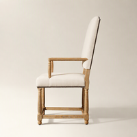 Fauteuil de salle à manger moderne de luxe rembourré à dossier haut, pieds en bois massif, chaise individuelle design pour la maison et l'hôtellerie