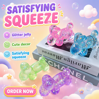 Jouets Squishy pour Bureau, Chien Ballon Translucide, Jouet Anti-Stress à Rebond Lent en TPR pour Adultes, Soulagement de l'Anxiété