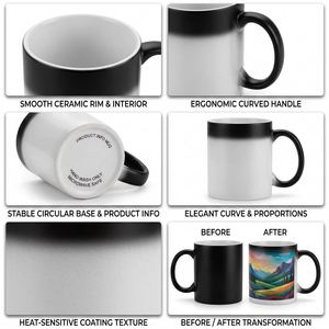 Promotional Custom Heat Sensitive Color Changing Porcelain Ceramic <b>Mug</b> Personalized Photo Food Safe Heat Resistant <b>Large</b> - Product Image 4
