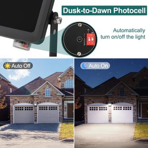 Projecteur LED COB DIon Garden 200W/150W/100W/50W avec cellule photoélectrique crépuscule-aurora 22000lm 5000K 100-277V IP66 ETL Montage sur trunnion CRI 80 - Product Image 3