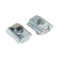 Écrou à fente en T pré-inséré robuste avec pince à ressort pour profilés en aluminium de la série 10