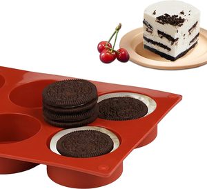 Moldes de silicona <span class=keywords><strong>para</strong></span> galletas de <span class=keywords><strong>chocolate</strong></span> <span class=keywords><strong>para</strong></span> <span class=keywords><strong>oreo</strong></span> cupcakes pudín Mini jabón-cilindro redondo herramientas <span class=keywords><strong>para</strong></span> pasteles - Product Image 3