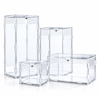 Enclos pour reptiles en acrylique transparent sur mesure, multi-tailles, boîte d'élevage, terrarium pour gecko, lézard, serpent