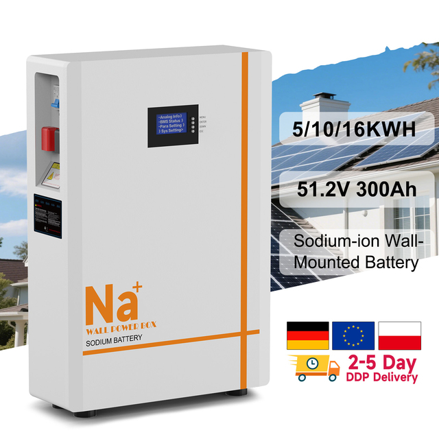 Hot Selling 51.2v 200Ah Powerwall Sodium Ion Batteries Wall Mounted Home 48v 10kwh Solar Energy Storage Battery