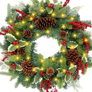 2024 New Christmas Indoor Artificial Garlands Wreaths Series For Home Christmas Ornaments For Front Door