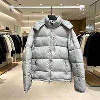 Veste en duvet de luxe pour homme, logo personnalisable, veste d'hiver rétro, légère, de luxe, à capuche, résistante au froid, imperméable