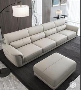 1+3+Guifei leather <b>sofa</b> contact surface ecological leather high-density East Asian sponge solid <b>wood</b> frame <b>sofa</b> - Product Image 1