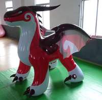 Adultes à cheval sur jouet publicité zénith ballon volant dinosaure Pvc gonflable animal dragon
