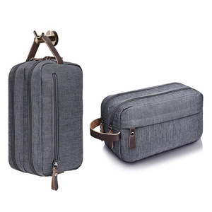 Bolsa de Aseo de Viaje, Gran Capacidad, Impermeable, Rectangular, para Hombre, Gris, Azul Oscuro, Negro - Product Image 2