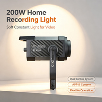 Lampe d'appoint domestique légère 200W avec écran LCD haute définition, contrôle par application, en alliage d'aluminium, double température de couleur